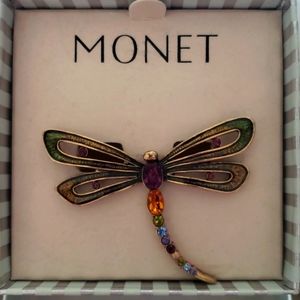 Brand new Monet Dragonfly Pin Brooch in box